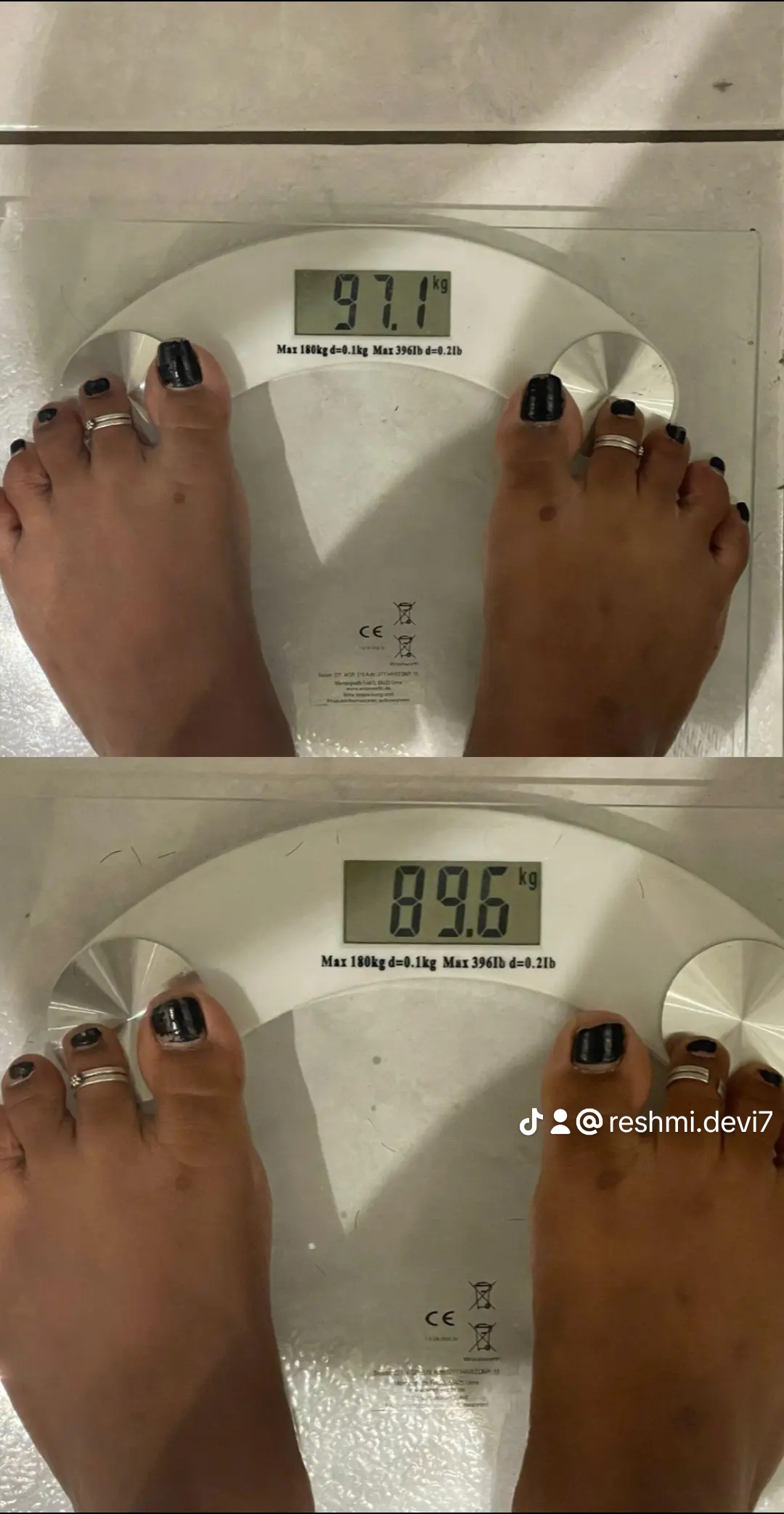 Weight loss jounery of my client